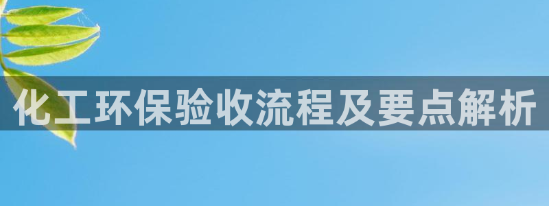 亿万先生官方网站客户端下载安装：化工环保验收流程及要点解析