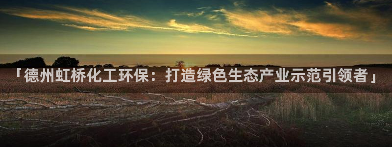 亿万先生客服联系方式：「德州虹桥化工环保：打造绿色生态产业示范引领者」