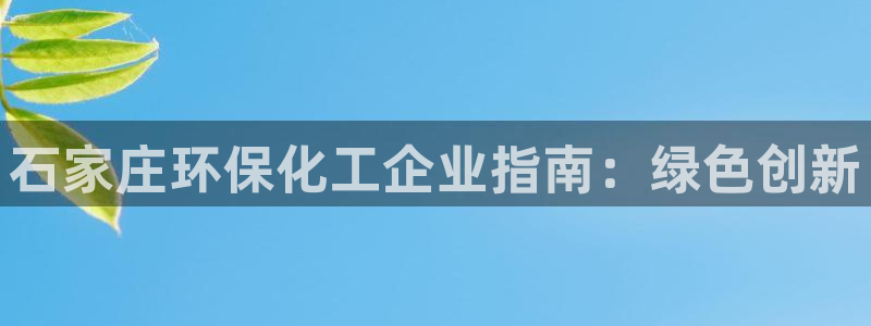 亿万先生官方客服电话：石家庄环保化工企业指南：绿色创新