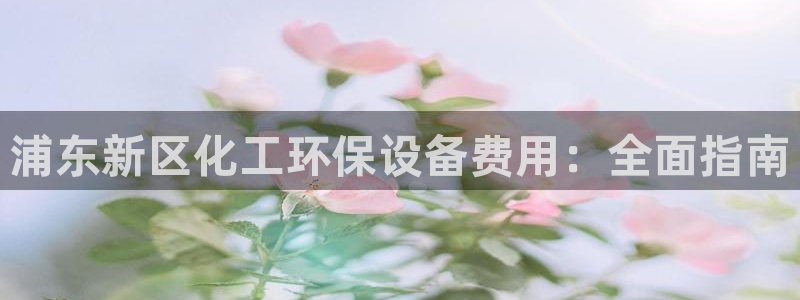 亿万官网：浦东新区化工环保设备费用：全面指南