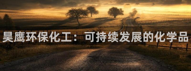 亿万国际游戏官网手机版：昊鹰环保化工：可持续发展的化学品