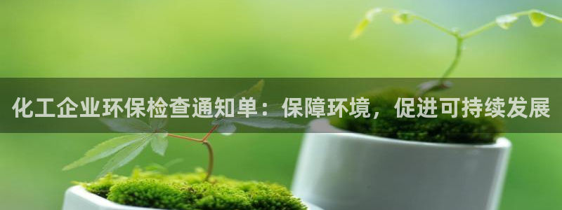 亿万先生mr008：化工企业环保检查通知单：保障环境，促进可持续发展